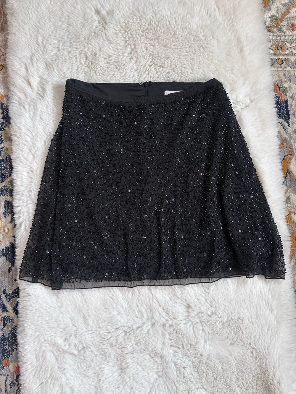 Oh Polly Black Sequin Mini Skirt - Picture 3 of 10